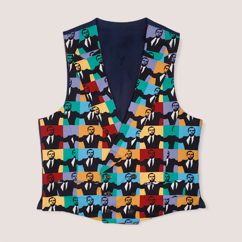 Chaleco de Ceremonia Reversible Wall Street/Rosa