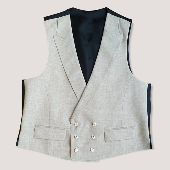 Burgundy/Beige Check Reversible Ceremony Vest