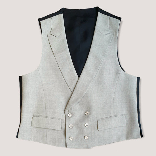 Burgundy/Beige Check Reversible Ceremony Vest