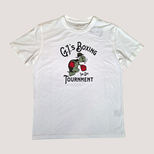 Camiseta Tortuga Boxeadora Blanca