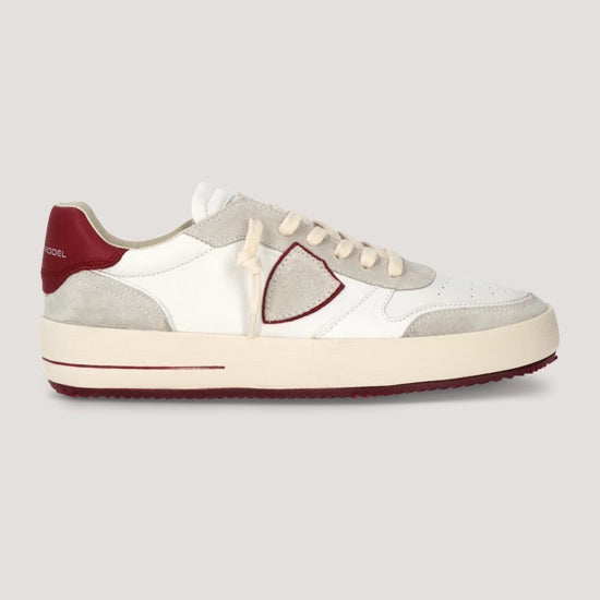 Zapatilla Prsx Philippe Model - VNLU WX10 Blanca y Burdeos