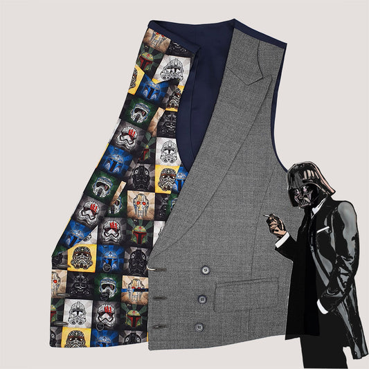 Gray/Star Wars Reversible Ceremony Vest