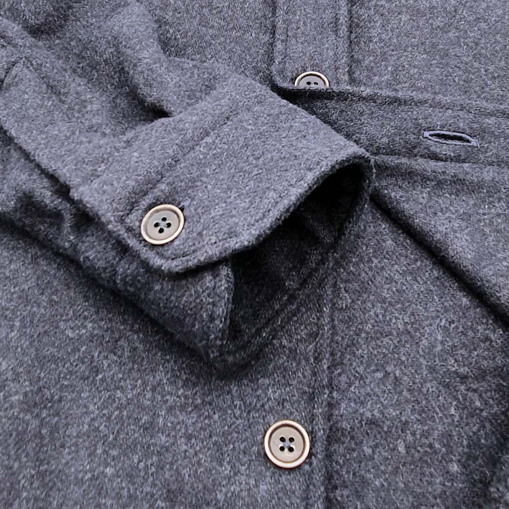 "Charlie Parker"overshirt in navy wool