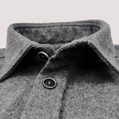 Grey Wool "Charlie Parker" Overshirt